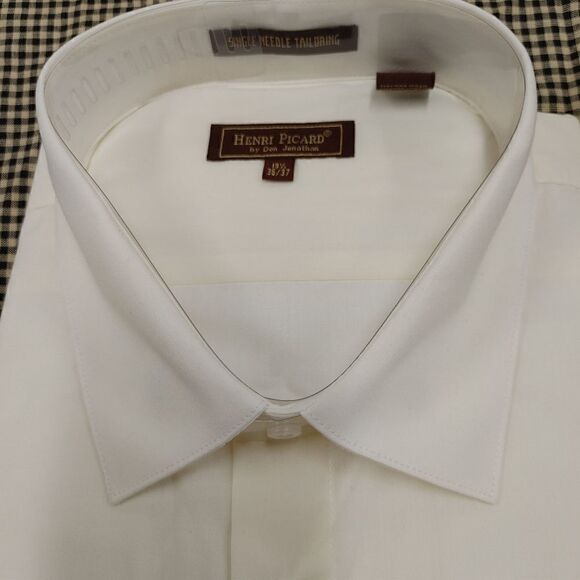 HENRI PICARD BY DON JONATHAN IVORY DRESS SHIRT. - Picture 3 of 3